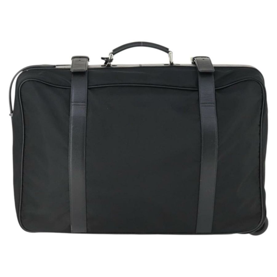 【日本直送】PRADA 手提箱/旅行箱 尼龍皮革 黑色 銀色 正品 165055-1