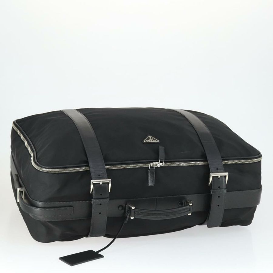 【日本直送】PRADA 手提箱/旅行箱 尼龍皮革 黑色 銀色 正品 165055-5