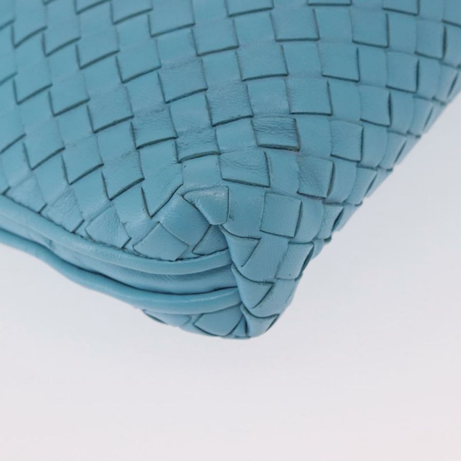【日本直送】BOTTEGA VENETA INTRECCIATO 皮革肩背包 淺藍色 正品 168149-15