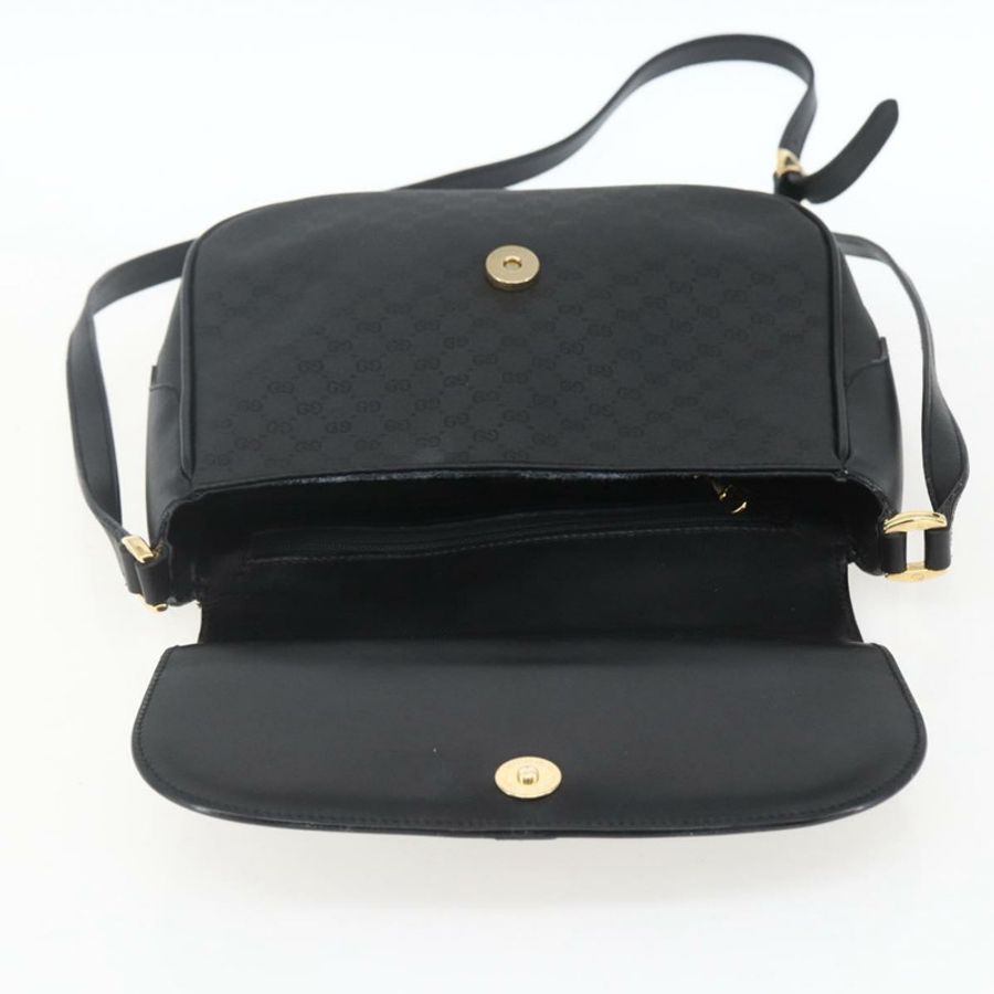 【日本直送】GUCCI Micro GG Supreme Web Sherry Line Bag PVC Black 001 115 0914 Auth 167932-17