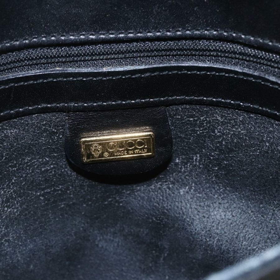【日本直送】GUCCI Micro GG Supreme Web Sherry Line Bag PVC Black 001 115 0914 Auth 167932-18