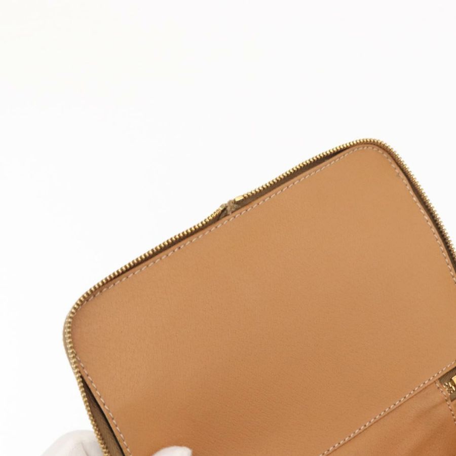 【日本直送】CELINE Macadam帆布化妝包 PVC 白色金色 正品 168649-23