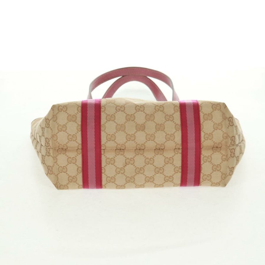 【日本直送】GUCCI GG帆布雪莉系列托特包 米色/金色 137396 正品 167995V-4