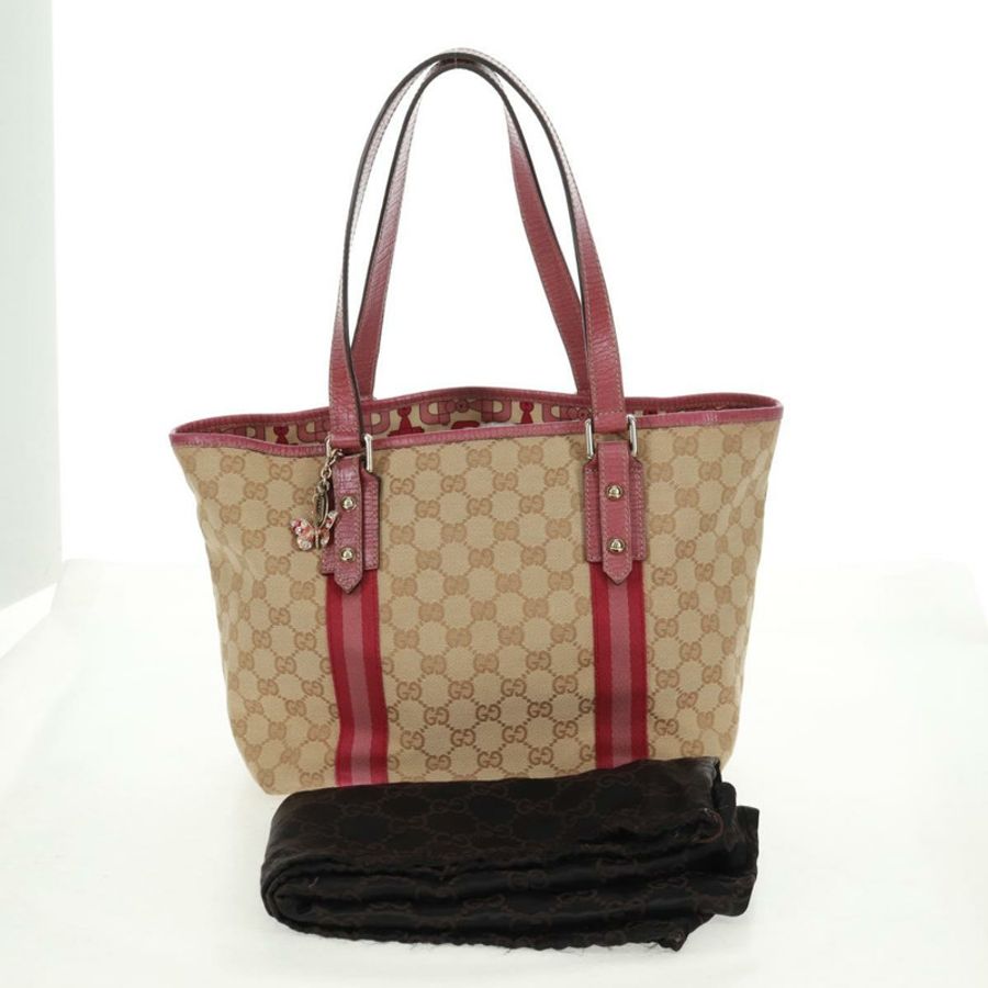 【日本直送】GUCCI GG帆布雪莉系列托特包 米色/金色 137396 正品 167995V-11
