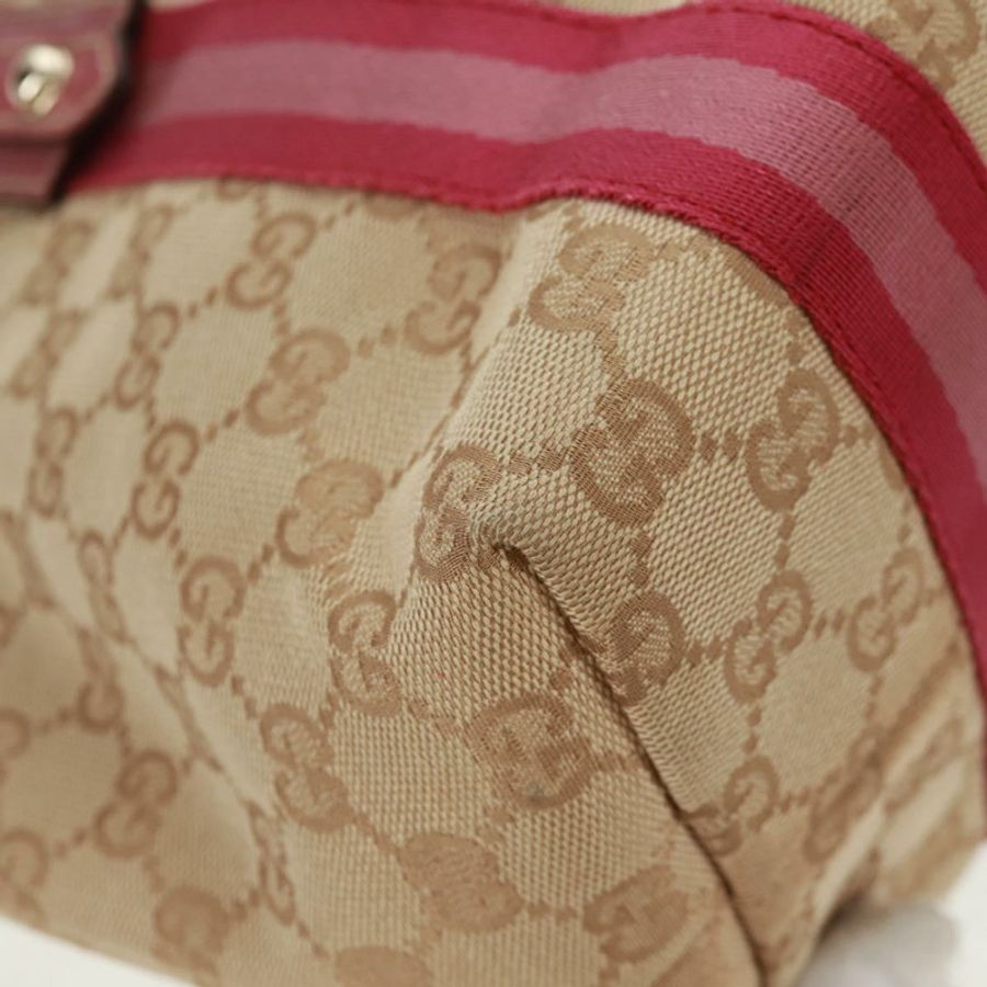 【日本直送】GUCCI GG帆布雪莉系列托特包 米色/金色 137396 正品 167995V-14