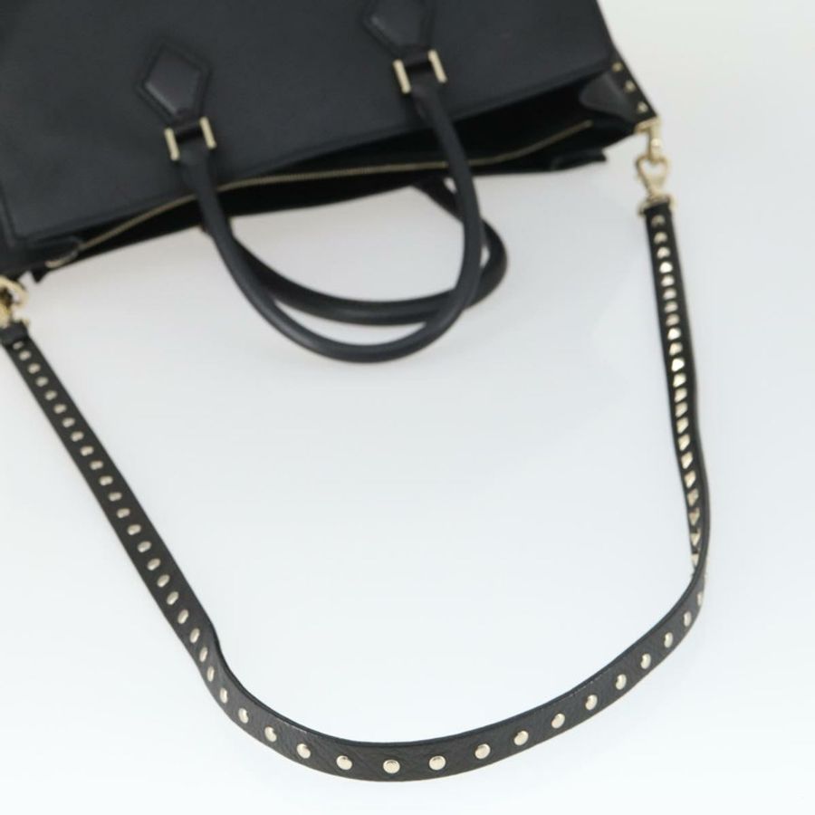 【日本直送】華倫天奴 (VALENTINO) 皮革手提包 2way 黑色金色 正品 BA10227-6