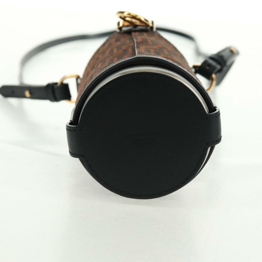【日本直送】FENDI Zucchino 帆布 24 瓶裝酒瓶架 棕色金色 正品 171378M-4