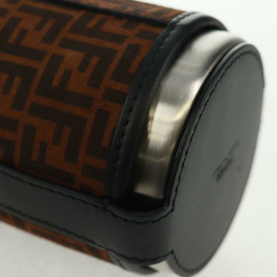 【日本直送】FENDI Zucchino 帆布 24 瓶裝酒瓶架 棕色金色 正品 171378M-13