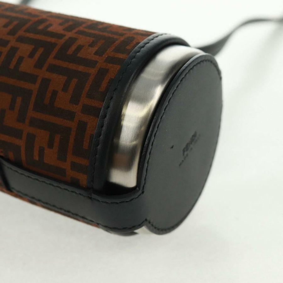 【日本直送】FENDI Zucchino 帆布 24 瓶裝酒瓶架 棕色金色 正品 171378M-15