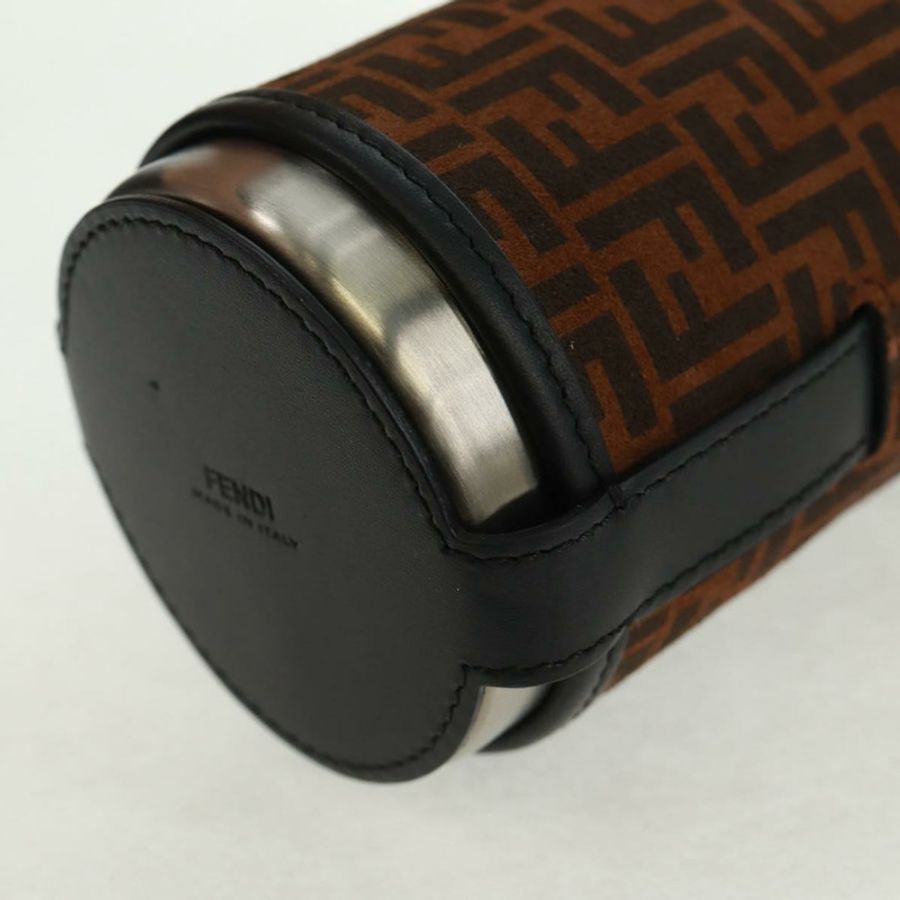 【日本直送】FENDI Zucchino 帆布 24 瓶裝酒瓶架 棕色金色 正品 171378M-16