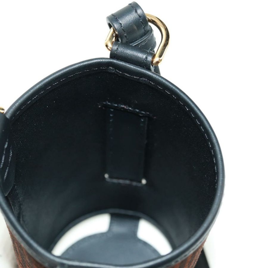 【日本直送】FENDI Zucchino 帆布 24 瓶裝酒瓶架 棕色金色 正品 171378M-19
