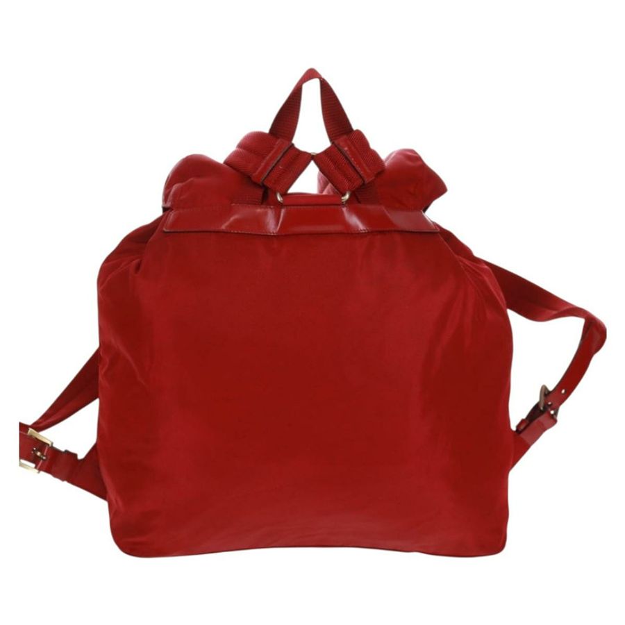 【日本直送】PRADA 雙肩包 尼龍 紅色 銀色 正品 169589V-1