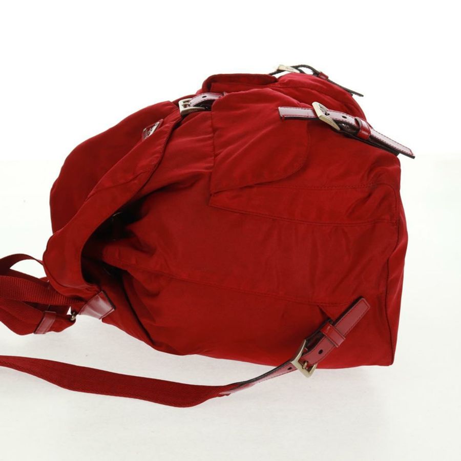 【日本直送】PRADA 雙肩包 尼龍 紅色 銀色 正品 169589V-2