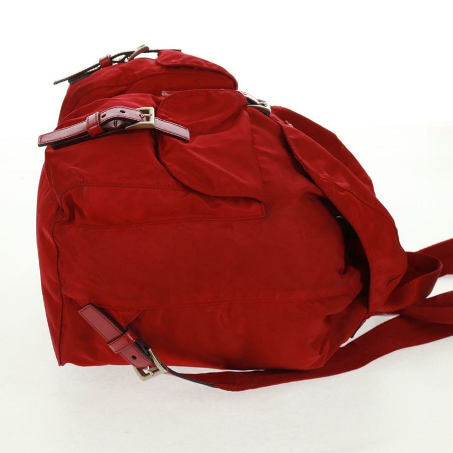 【日本直送】PRADA 雙肩包 尼龍 紅色 銀色 正品 169589V-3
