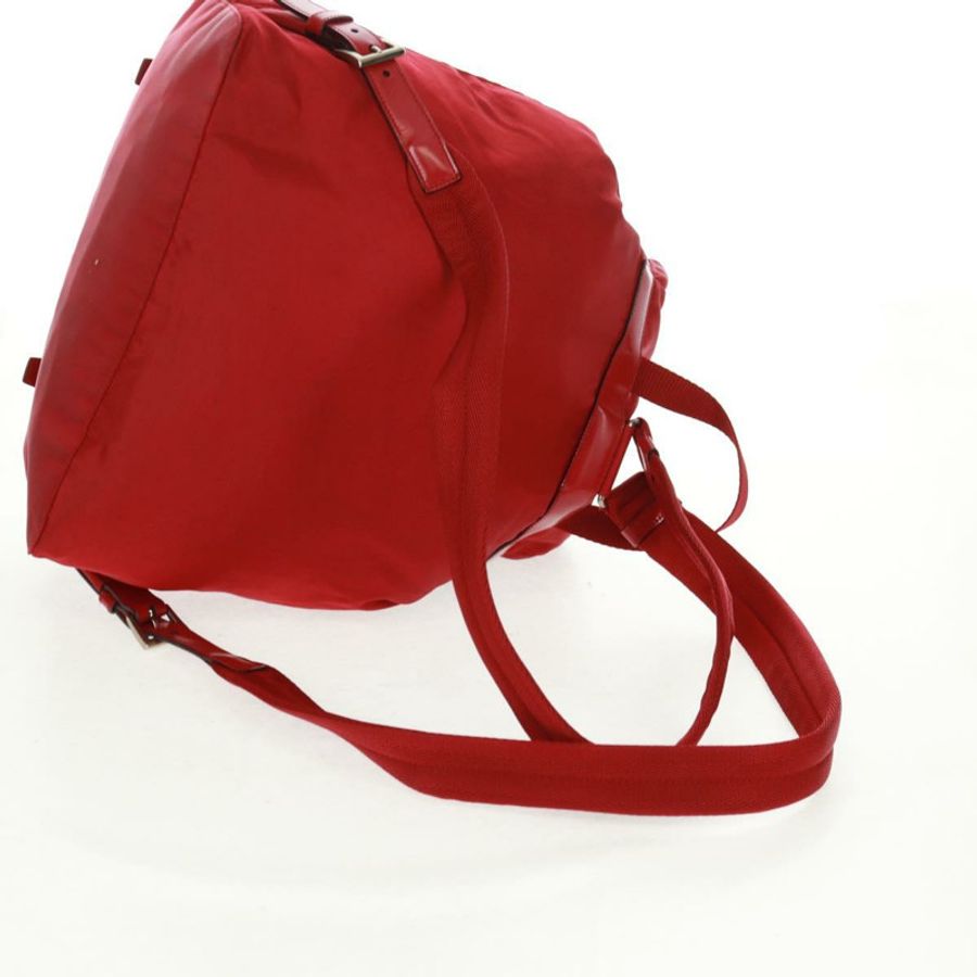 【日本直送】PRADA 雙肩包 尼龍 紅色 銀色 正品 169589V-6
