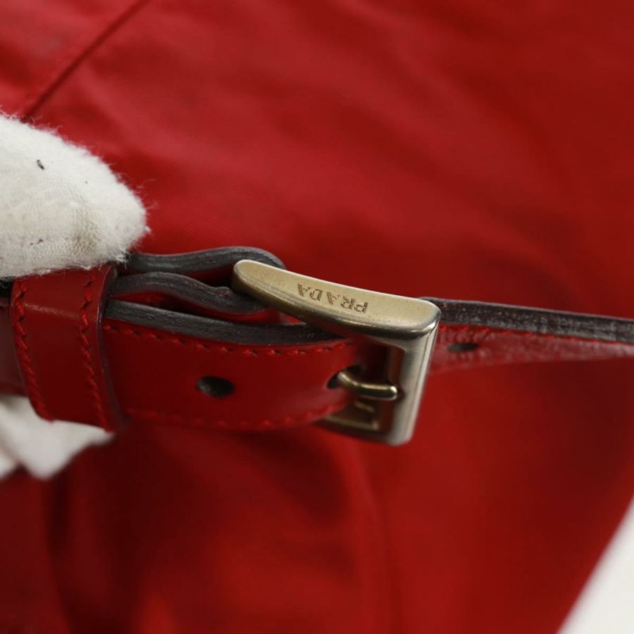 【日本直送】PRADA 雙肩包 尼龍 紅色 銀色 正品 169589V-7