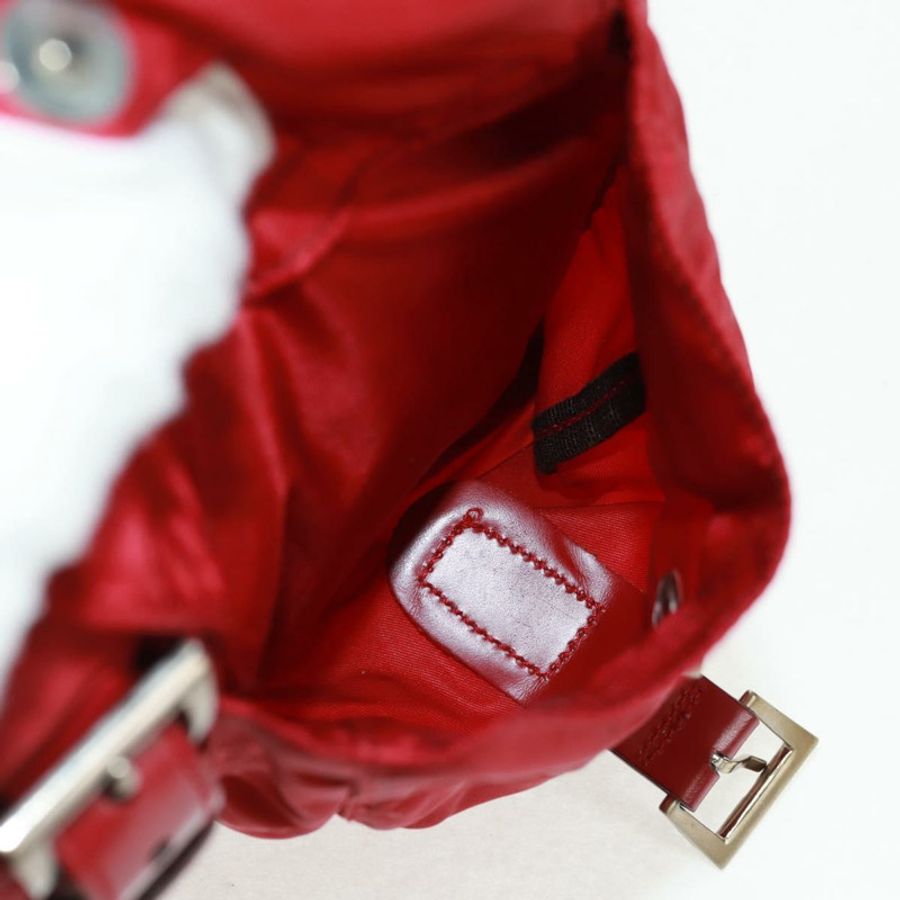 【日本直送】PRADA 雙肩包 尼龍 紅色 銀色 正品 169589V-21