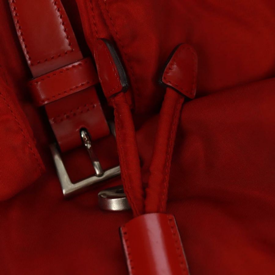 【日本直送】PRADA 雙肩包 尼龍 紅色 銀色 正品 169589V-24