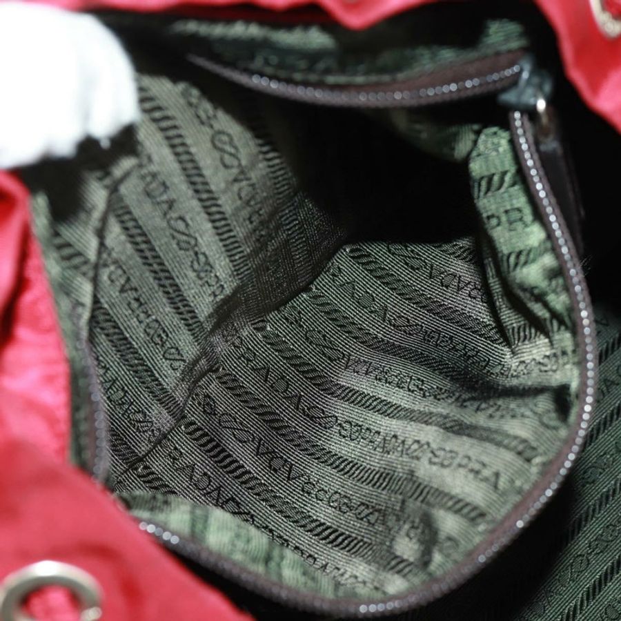 【日本直送】PRADA 雙肩包 尼龍 紅色 銀色 正品 169589V-29