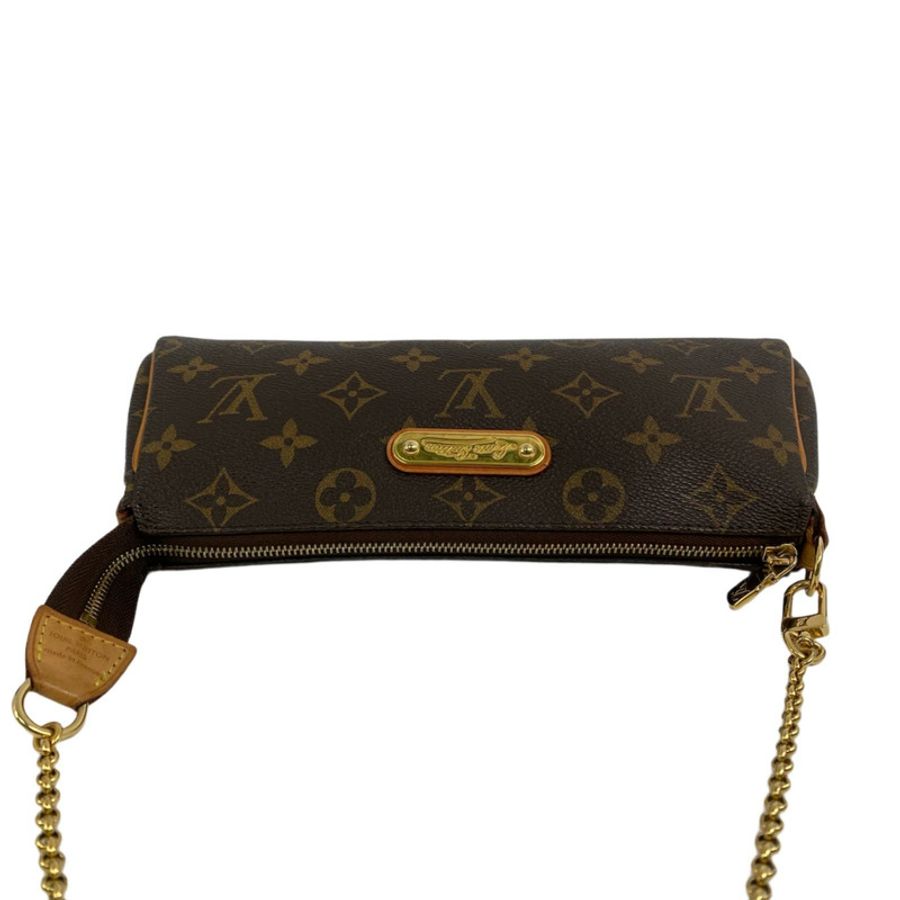 △ LOUIS VUITTON 路易·威登 Brown Coated Canvas Monogram Pochette Eva 2 way bag 啡色塗層帆布經典老花兩用袋-267009196-6