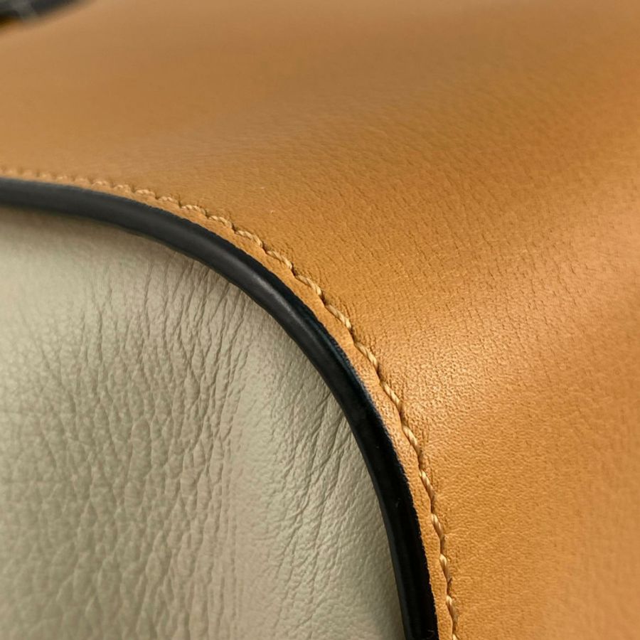△ LOEWE 羅意威 Brown, Black, Beige Calfskin Hammock 2 way bag 啡色, 黑色, 灰色小牛皮兩用袋-267013764-8