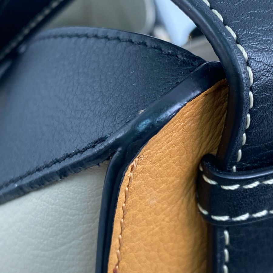 △ LOEWE 羅意威 Brown, Black, Beige Calfskin Hammock 2 way bag 啡色, 黑色, 灰色小牛皮兩用袋-267013764-16