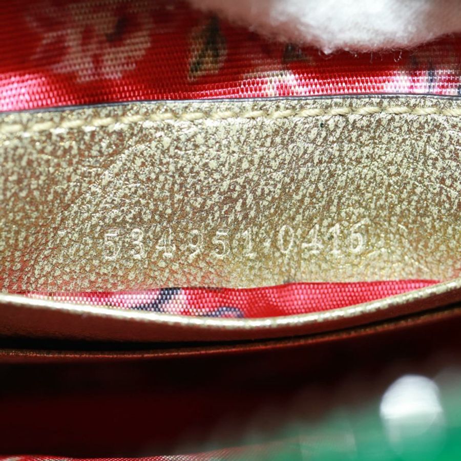 【日本直送】GUCCI Zumi 單肩包,皮革,紅色/金色,貨號 534951,正品編號 171605V-10
