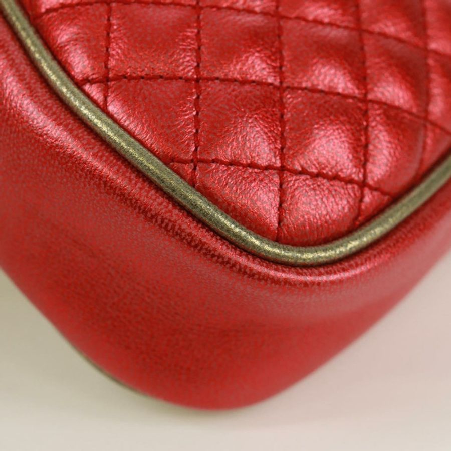 【日本直送】GUCCI Zumi 單肩包,皮革,紅色/金色,貨號 534951,正品編號 171605V-14