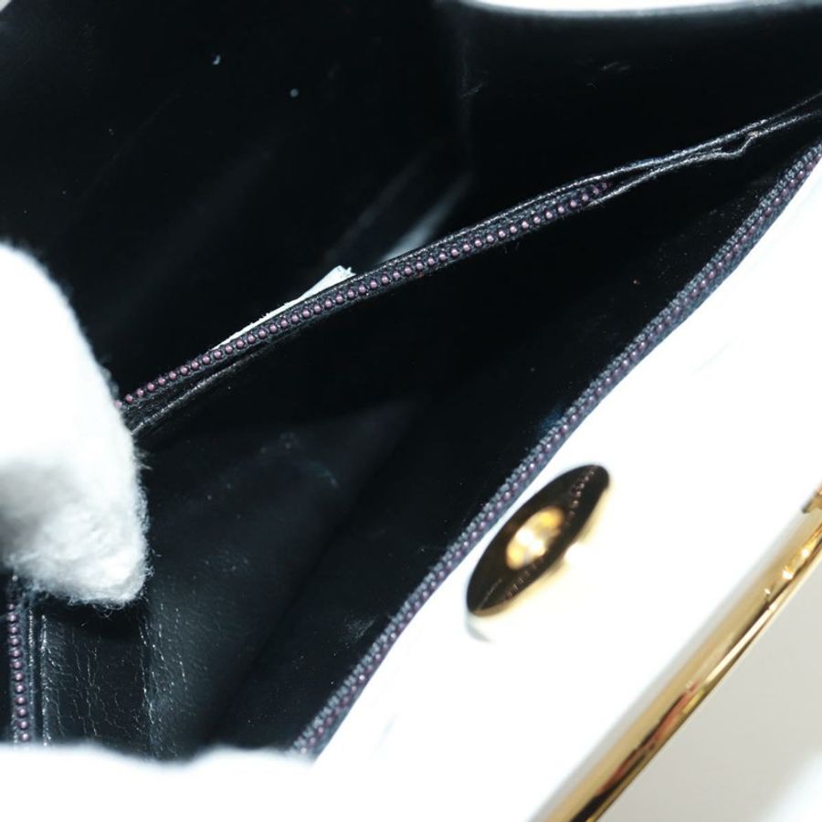 【日本直送】Salvatore Ferragamo 手提包 皮革 白色 金色 正品 171023A-22