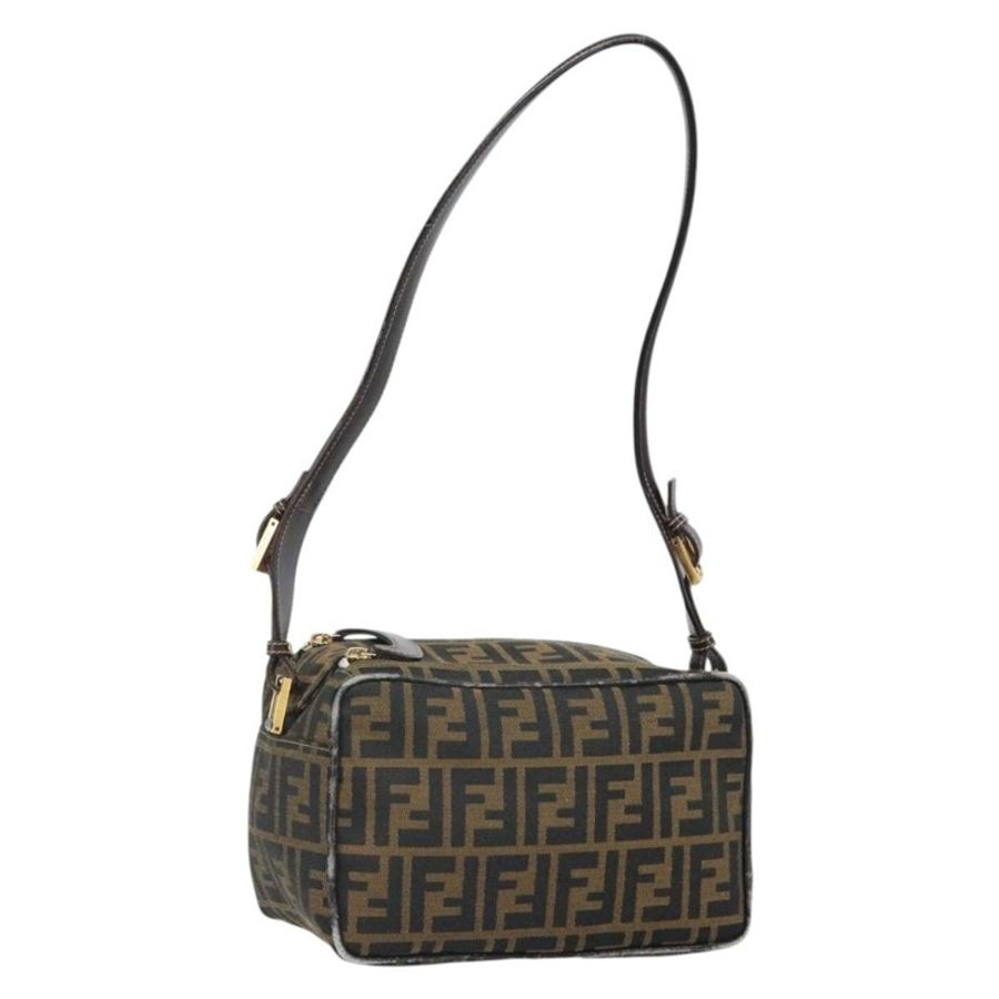 【日本直送】FENDI Zucca帆布單肩包 黑色 棕色 正品 171985-0