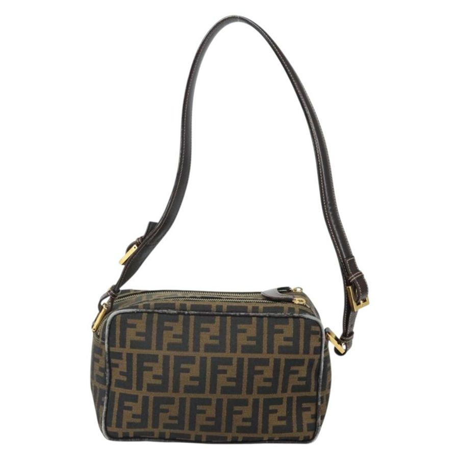 【日本直送】FENDI Zucca帆布單肩包 黑色 棕色 正品 171985-1