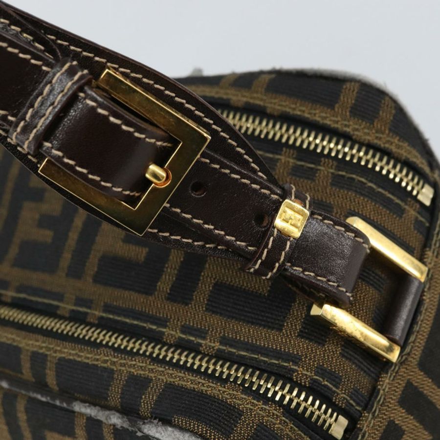【日本直送】FENDI Zucca帆布單肩包 黑色 棕色 正品 171985-17