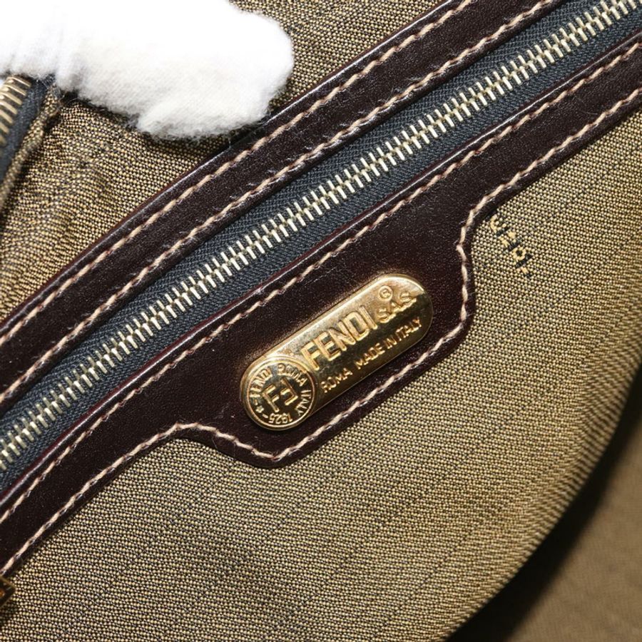 【日本直送】FENDI Zucca帆布單肩包 黑色 棕色 正品 171985-18