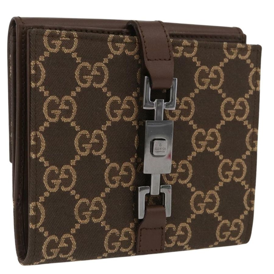 【日本直送】GUCCI GG帆布Jackie錢包 棕色 銀色 035 2773 2131 Auth am10798V-0