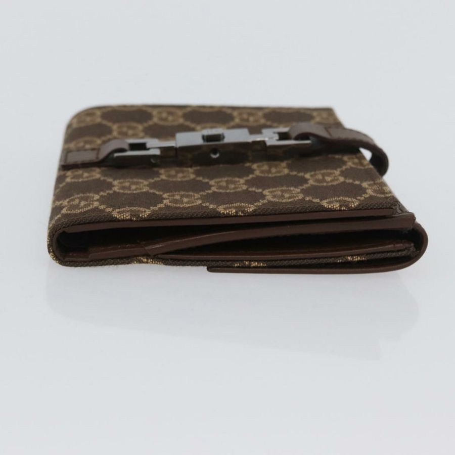 【日本直送】GUCCI GG帆布Jackie錢包 棕色 銀色 035 2773 2131 Auth am10798V-2