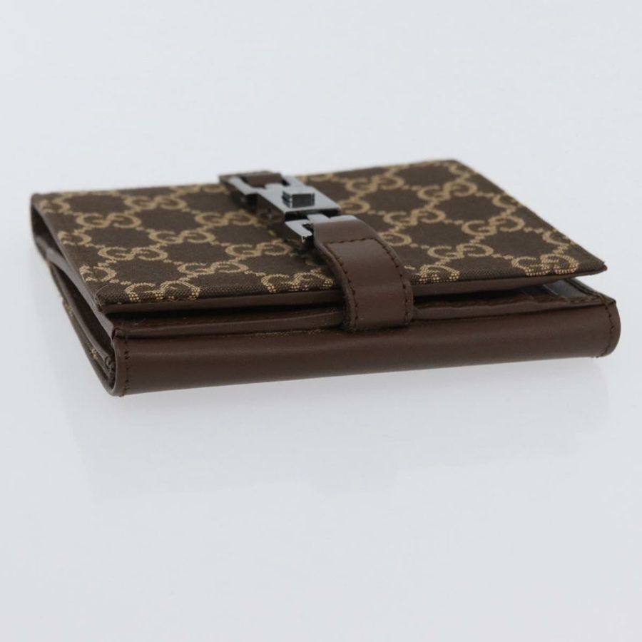 【日本直送】GUCCI GG帆布Jackie錢包 棕色 銀色 035 2773 2131 Auth am10798V-4
