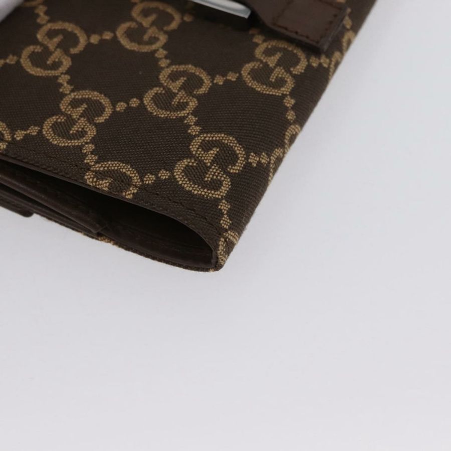 【日本直送】GUCCI GG帆布Jackie錢包 棕色 銀色 035 2773 2131 Auth am10798V-6
