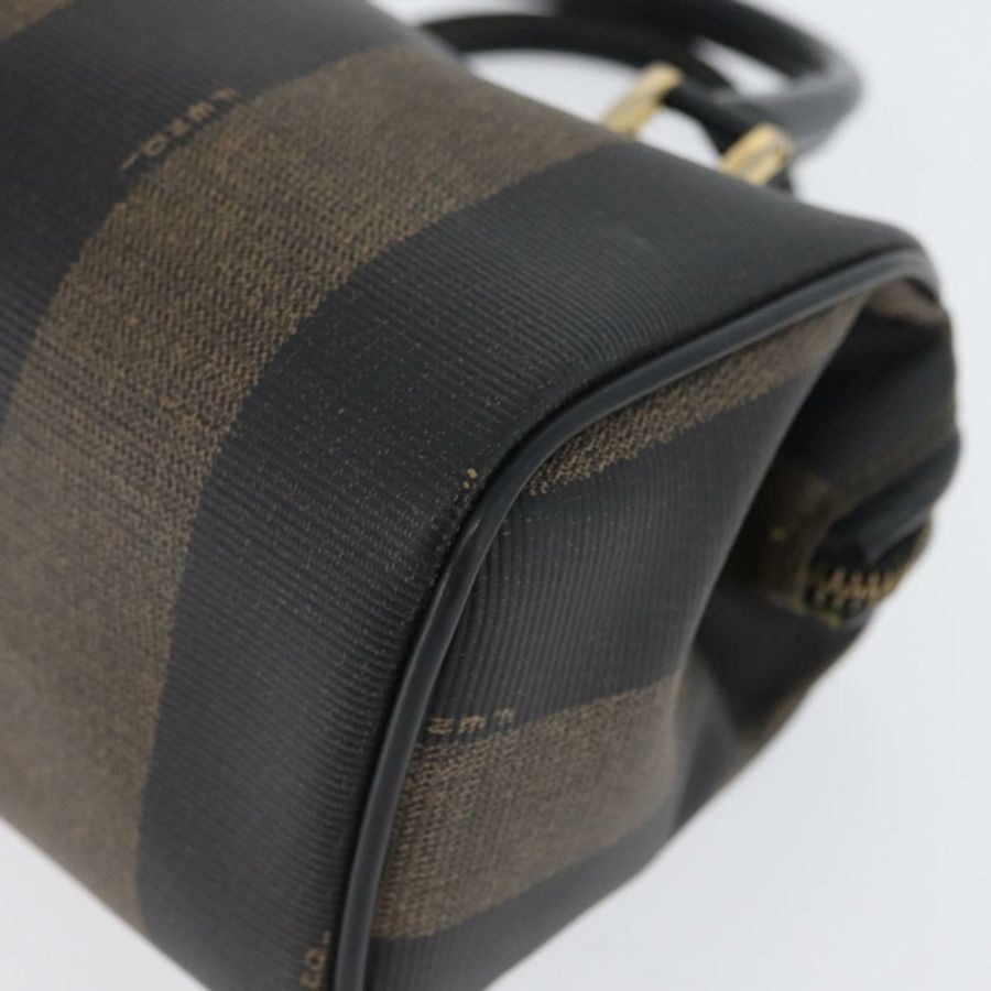 【日本直送】FENDI 胡桃色帆布迷你手提包 PVC 棕色黑色 正品 am10793V-13