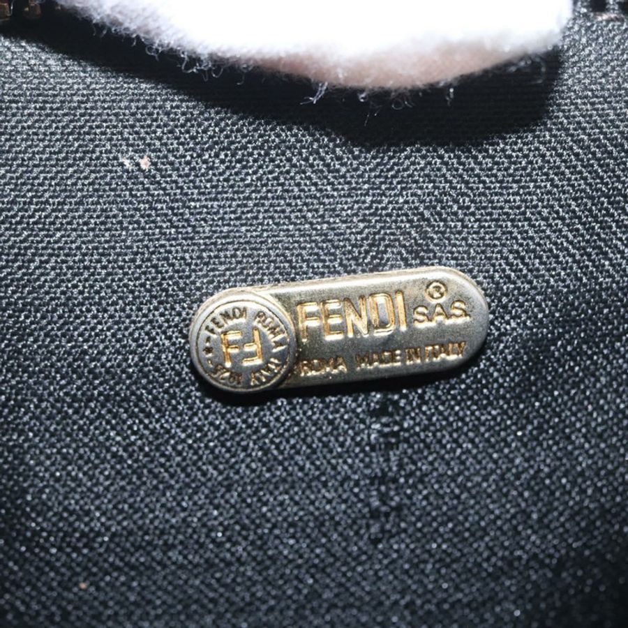 【日本直送】FENDI 胡桃色帆布迷你手提包 PVC 棕色黑色 正品 am10793V-16