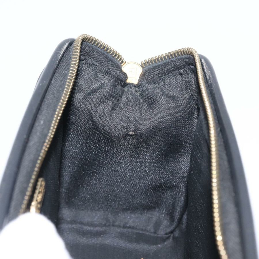 【日本直送】FENDI 胡桃色帆布迷你手提包 PVC 棕色黑色 正品 am10793V-18
