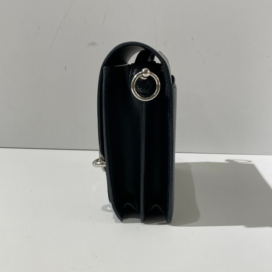 Hermes Roulis mini豬鼻子19 cm黑色銀扣 D刻 ec皮-3