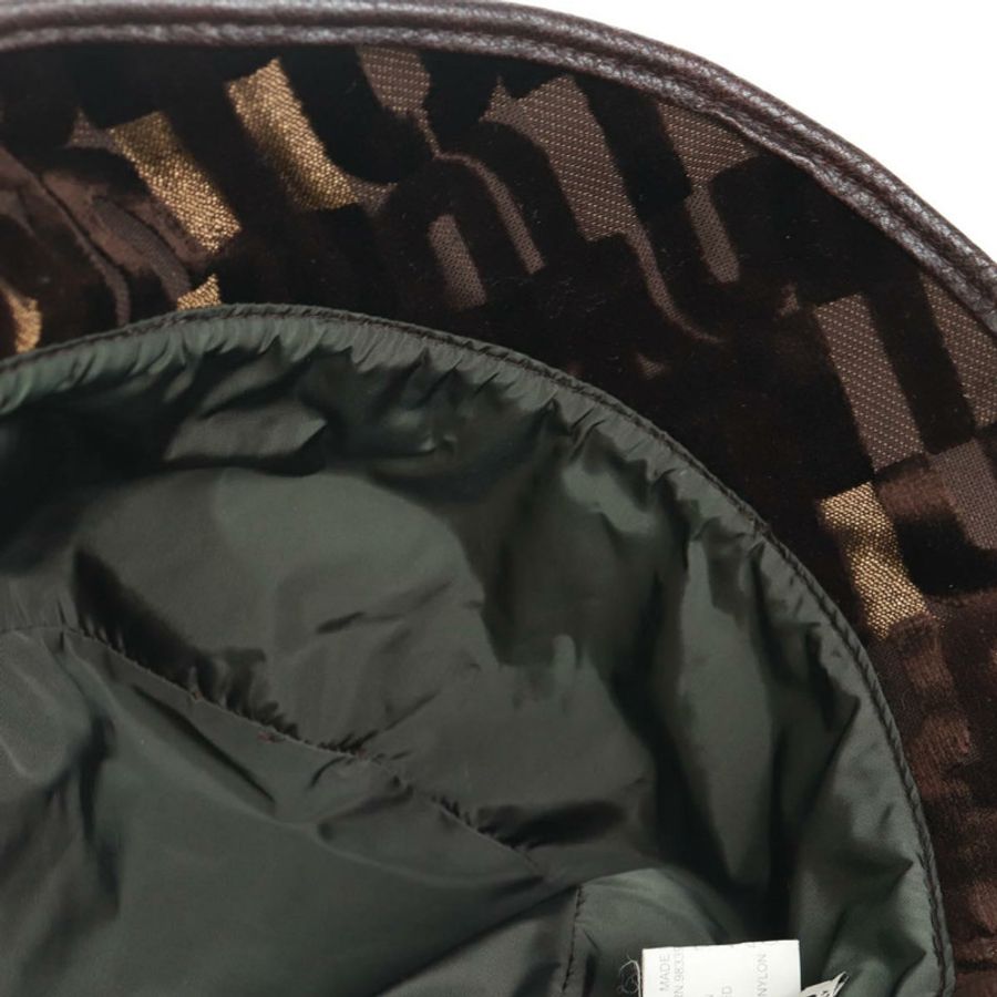 【日本直送】Miu Miu 天鵝絨漁夫帽 M 棕色 Auth 158573M-9