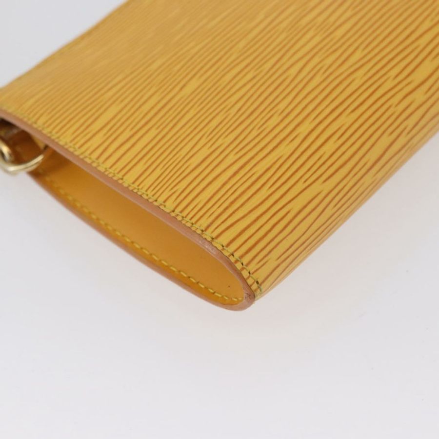 【日本直送】路易威登 Epi Pochette Accessoires 手拿包 黃色 M52949 LV Auth 170894-8
