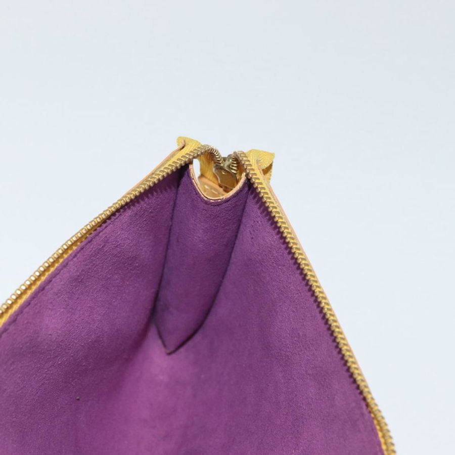 【日本直送】路易威登 Epi Pochette Accessoires 手拿包 黃色 M52949 LV Auth 170894-18
