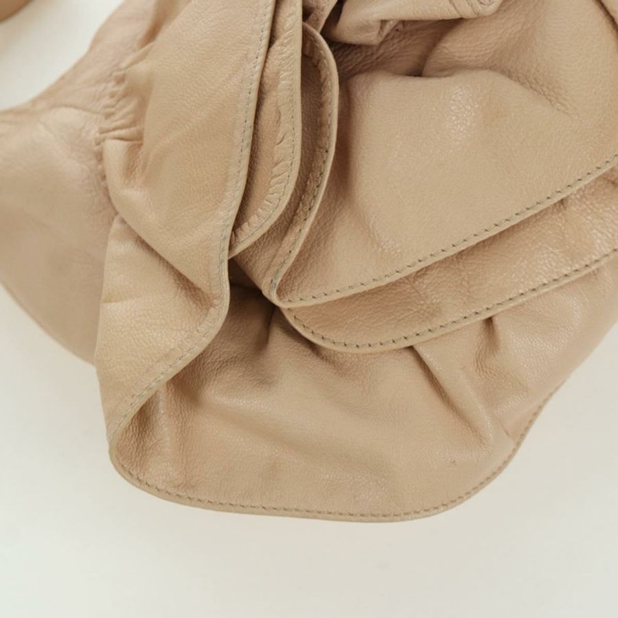 【日本直送】SAINT LAURENT 皮革肩背包 米色 金色 正品 172811V-8