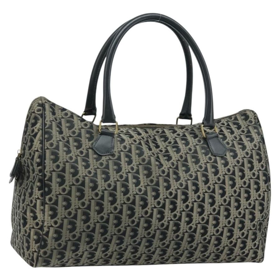 【日本直送】Christian Dior Trotter帆布波士頓包 尼龍 黑色 金色 正品 172840-0