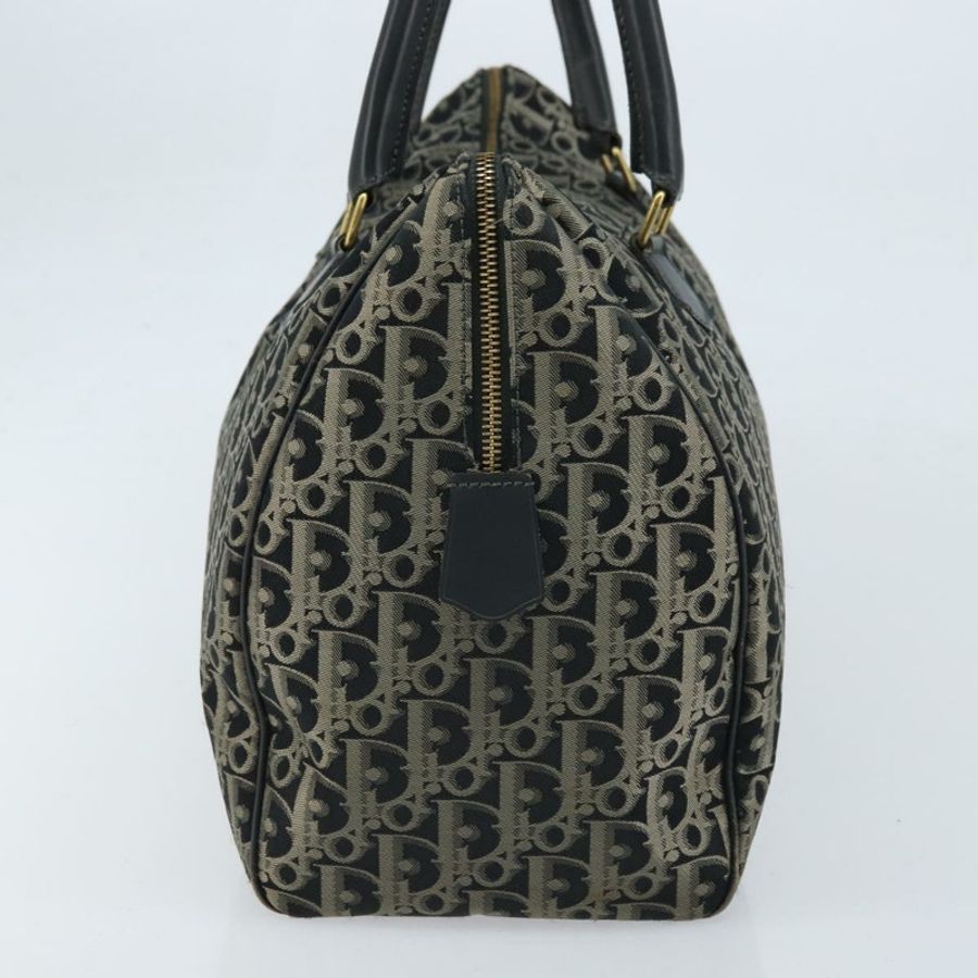 【日本直送】Christian Dior Trotter帆布波士頓包 尼龍 黑色 金色 正品 172840-3