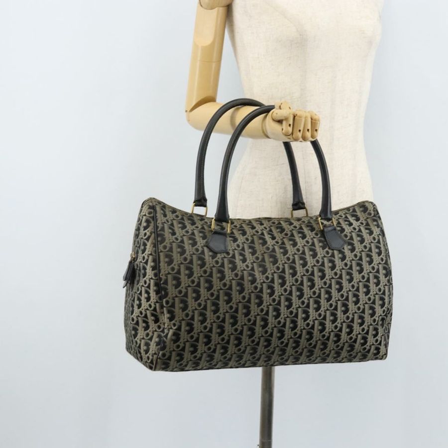 【日本直送】Christian Dior Trotter帆布波士頓包 尼龍 黑色 金色 正品 172840-18