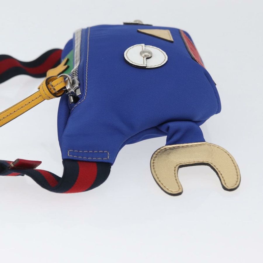 【日本直送】GUCCI 兒童腰包 尼龍 藍色 銀色 550771 正品 166242M-3