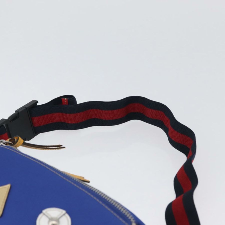 【日本直送】GUCCI 兒童腰包 尼龍 藍色 銀色 550771 正品 166242M-7